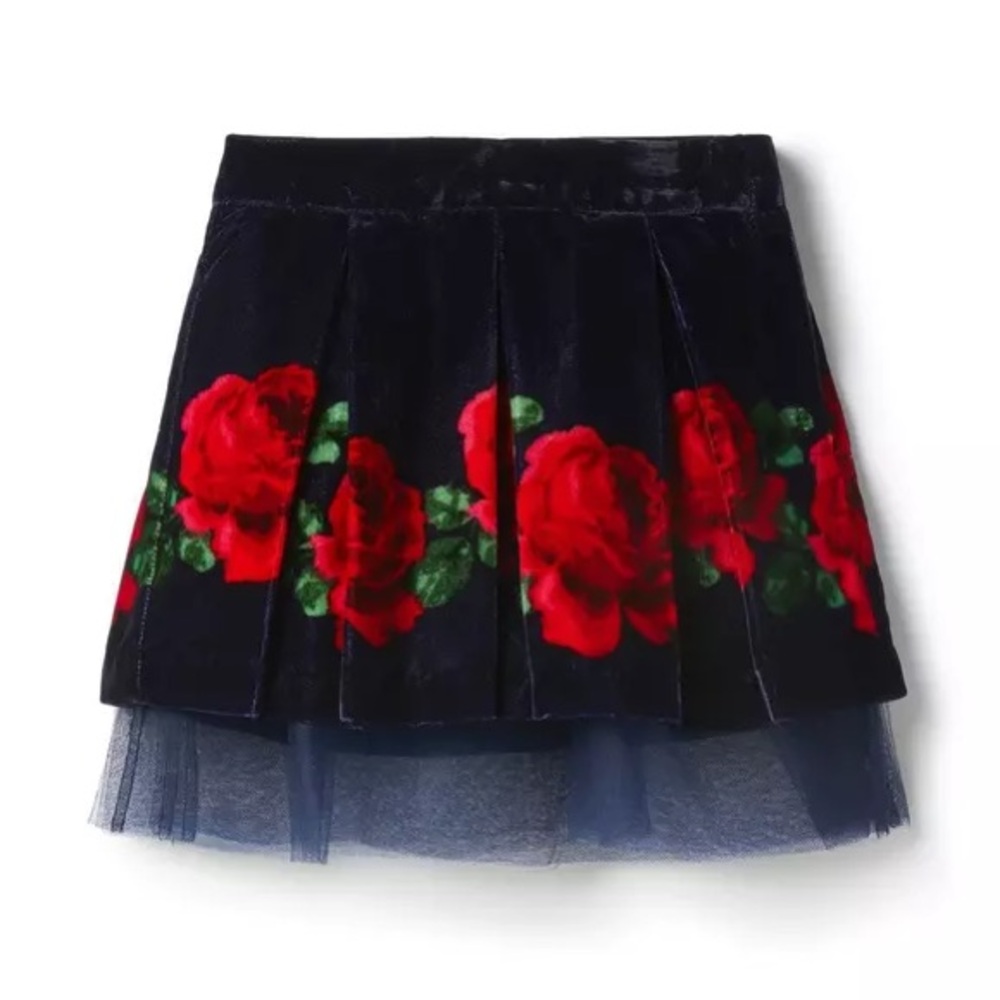 Janie and Jack Velvet Rose Tulle Skirt